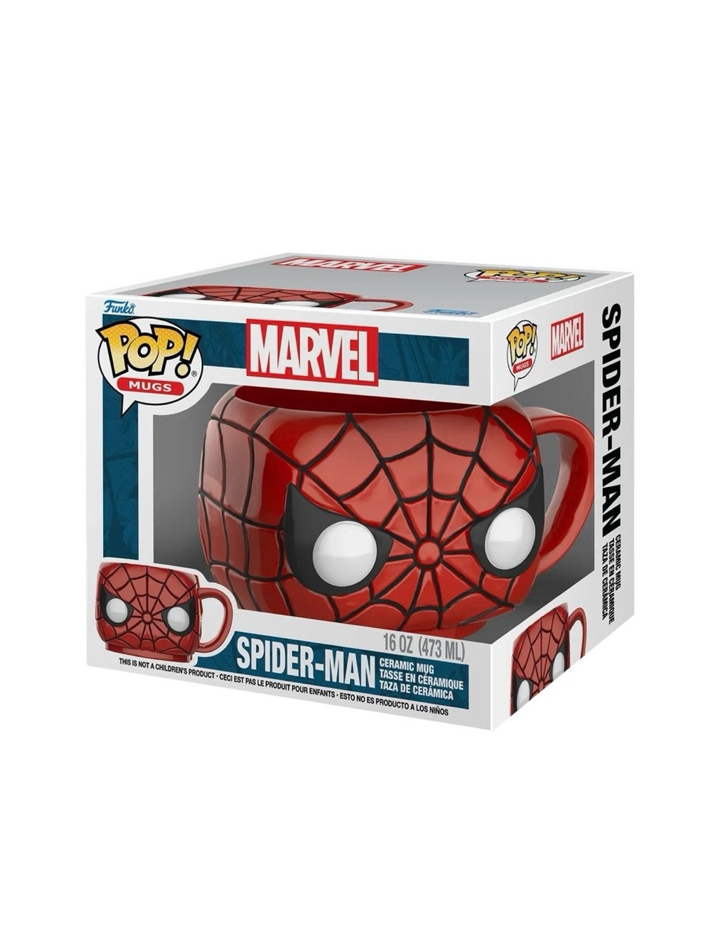 Marvel Spider-Man Red and Black 3D Mask Ceramic Mug